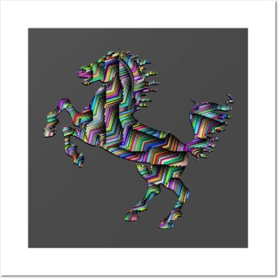 Horse Equine Animal Ride Transportation Abstract Posters and Art